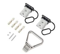Ujjdwiurgh 2Pcs 2/0 AWG 350A Battery Power Connector Cable Quick Connect Disconnect Kit for Connector for Winch Trailer