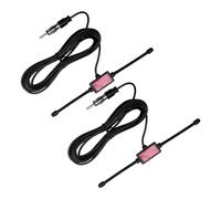 Ujjdwiurgh 2PCS Car AM/FM Radio Antenna for Car SUV Radio Stereo Receiver Ram'S Horn T-Shape Multi-Function Antenna Easy Install