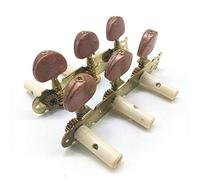 Ujjdwiurgh 2Pcs Classical Guitar Tuning Pegs Keys Machine Heads 3L3R Professional Guitar Accessories Guitar Parts,Red-Brown