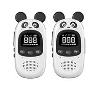 Ujjdwiurgh 2Pcs GT-168 Kids Walkie Talkie Children Gift Cute Portable Toy Panda Outdoor Long Range Wireless 3KM Family Games