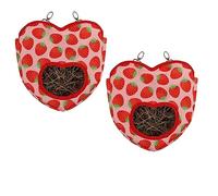 Ujjdwiurgh 2PCS Heart-Shape Hanging Bag Guinea Pig Hanging Bag Hanging Pouch Small Animals Feeder Holder A