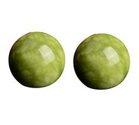Ujjdwiurgh 2PCS Marble Jade Baoding Chinese Health Stress Exercise Balls for Relaxation Relief Therapy Hand Care Tool