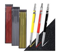 Ujjdwiurgh 2Pcs Mechanical Carpenter Pencils Set with Built-in Sharpener for Steel Pipe Fitter Welder A