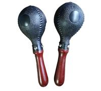 Ujjdwiurgh 2PCS Tambourines for Adults Wooden Handle Design Rumba Shakers Musical Toy Rattles Sand Balls Sand Hammer Clear Sound