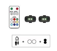 Ujjdwiurgh 2Pcs Universal LED Anti-Collision Warning Light Mini Signal Light Drone with Strobe Light 7 Colors Turn Signal Indicator