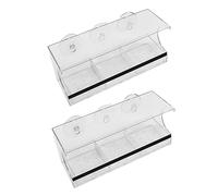 Ujjdwiurgh 2Pcs Window Birds Feeder with Sucker, Outdoor Transparent Window Bird Feeder, Transparent Bird House, Garden Decoration Easy to Use