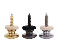 Ujjdwiurgh 2PCS Wool Copper Guitar Strap Lock Locking Pegs Pins Mushroom Shape End Button for Acoustic Classical Electric Guitar Ukulele Gold