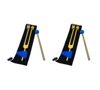 Ujjdwiurgh 2X 136.1 OM136.1 Aluminum Alloy Tuning Fork with Hammers for Healing Chakra, Sound Therapy, Reliever Stress,Gold