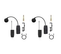 Ujjdwiurgh 2X 2.4G Wireless Microphone System for Violin, Cello, Guitar Clip-on Transmitter and Receiver, 50 Meters Range