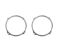 Ujjdwiurgh 2X Drum Rim Alloy 6inch 4 Hole Drum Rim Snare Hoop Drum Hoop for 6Inch Snare Drum Percussion Instrument Parts Silver