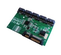 Ujjdwiurgh 3.0 Expansion Card Converter 1 to 5 Port Multiplier Riser 6Gbps HDD/SSD Hard Drive Accessory