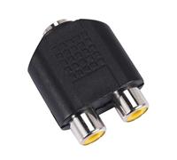 Ujjdwiurgh 3.5mm Female Jack to Dual Female Phono Adapter Connector