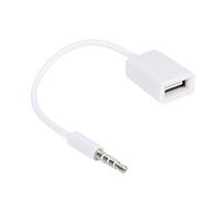 Ujjdwiurgh 3.5mm Male AUX Audio Plug Jack To USB 2.0 Female Converter Cable Cord Car MP3