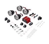 Ujjdwiurgh 3 Inch Motorcycle Waterproof Bluetooth Speakers 4 Channel Amplifier Mp3 Music Sound Audio Stereo Amp System