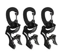 Ujjdwiurgh 3 Pcs Diving Hose Holder Clip Scuba Diving Double BCD Hose Clip with Snap Hook Buckle for Dive Snorkeling Accessories