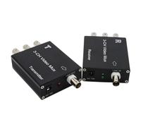 Ujjdwiurgh 3-Way Video Multiplexer, Analog Surveillance Signal One-To-Three Overlay, Multi-Channel Camera One-Line Communication Easy Install