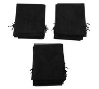 Ujjdwiurgh 30Pcs Black Organza Wine Bottle Bags, Sheer Mesh Bottle Gift Pouches Wine Covers Dresses with Drawstring for Halloween