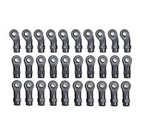 Ujjdwiurgh 30PCS Plastic Rod Ends Link Balls Head Linkage Joint for 1/10 RC Crawler Car -4 TRX4 Parts Accessories