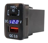 Ujjdwiurgh 30X20MM Car USB Charger QC3.0 Fast Charge with PD Type C USB Charger Adapter for