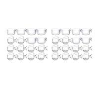 Ujjdwiurgh 32PCS Aquatic Plant Cups, Transparent Acrylic Aquatic Plant Pot with Suction, Aquarium Decoration 2 Shapes