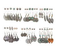 Ujjdwiurgh 36 Pairs Fashion Vintage Drop Dangle Earrings Set for Women Girls Bohemian Earrings for Birthday/Party/Valentine Gifts