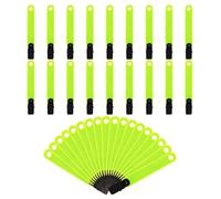 Ujjdwiurgh 36pcs Double-Sided Reflective Trail Markers for Trees Trail Marking Ribbon, Marking Tacks with Clips