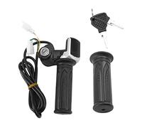 Ujjdwiurgh 36V Universal Electric Bicycle Throttle Handle With Led Display Indicator Speed Power Display Key Lock For Electric Scooter Twist Throttle