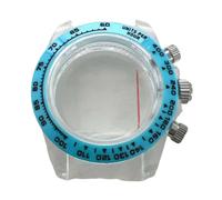 Ujjdwiurgh 39MM Watch Case Sapphire Glass Case for Quartz VK63 Movement Cases Wearable Watch Accessories-Blue