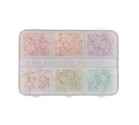 Ujjdwiurgh 3D Flower Nail Art Charms 6 Grids 3D Acrylic Nail Rhinestone Light Nail Art DIY Nail Decorations