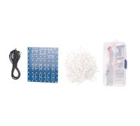 Ujjdwiurgh 3D8 8x8x8 3MM Squared LED Electronic Toy Soldering Kit DIY Mini 4.5-5.5V 3D Led Cube Electronics Project Kit