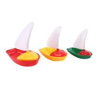 Ujjdwiurgh 3Pcs Bath Boat Toy Plastic Sailboats Toys Bathtub Sailing Boat Toys for Kids (Multicolor Small+Middle+Large Size)
