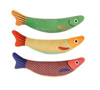 Ujjdwiurgh 3PCS Cats Toy Bite Cats Toys with Bell Inside Plush Cartoon Kitten Teething Interactive Toy for Cats