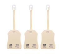 Ujjdwiurgh 3Pcs DSL Filter Splitter ADSL Splitter for Phone Line Phone Jack Splitter In-Line DSL Filter Telephone Modem ADSL Splitter Filter