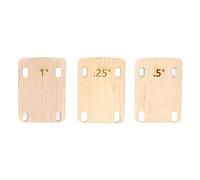 Ujjdwiurgh 3Pcs Guitar Neck Shims Bolt-on Neck Plate for Guitar and Repair 0.25°, 0.5°, and 1°Degree Guitar Shims (B)