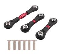 Ujjdwiurgh 3Pcs Metal Steering Rod Link Rod Tie Rod for TT-01 TT01 1/10 RC Car Upgrade Parts Accessories,Red