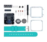 Ujjdwiurgh 3V Soldering Project DIY Electronic Watch Kit LED Digital Tube Display Transparent Case DIY Electronic Kit B