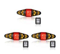 Ujjdwiurgh 3X Bike Tail Light with Turn Signals, USB Rechargeable Ultra Bright LED Safety Warning Bike Brake Rear Lights for Bike