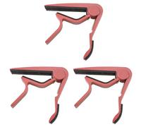 Ujjdwiurgh 3X Clamp Key Trigger Capo for Acoustic Electric Classic Guitar (Pink)