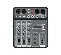 Ujjdwiurgh 4-Channel Audio Mixer USB Mixing Console forProfessional Mixing andRecording ofAudio