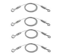 Ujjdwiurgh 4 Pack Adjustable Picture Hanging Wire Heavy Duty Supports 50 Lbs Hanging Hardware, 2M x 1.5mm Stainless Steel Wire Rope