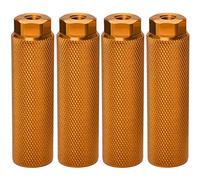 Ujjdwiurgh 4 Pcs Bike Pegs,Aluminum Alloy Anti-Skid Lead Foot Bicycle Pedals BMX Pegs for 3/8 Inch Axles Bicycle Accessories,Yellow