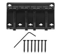 Ujjdwiurgh 4 String Vintage Style Hardtail Bridge for Jazz Top Load Upgrade,Black