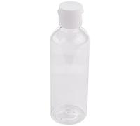 Ujjdwiurgh 4 x 100ml Plastic Clear Flip Bottles Travel Shampoo Lotion Cosmetic Container