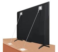 Ujjdwiurgh 42inch TV Safety Straps (2 Pack+8 Adhesive Pad),No-Drill Adhesive Anti-Tip Furniture Anchors Kit for Baby-Proofing