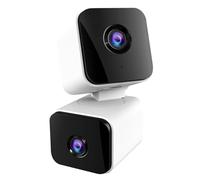 Ujjdwiurgh 4MP Tuya WiFi Camera Dual Lens Dual Screen Human Tracking Ai Human Detection Video Surveillance Camera UK PLUG