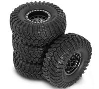 Ujjdwiurgh 4PCS 1.9 Metal Beadlock Tires Claw Mud Terrain Wheel Tires for FCX10 SCX10 Pro SCX10 UTB18 TRX4 Black