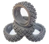 Ujjdwiurgh 4Pcs 70mm 1/10 RC Off-Road Car Rubber Tires Wheel Tyres Front for TT01 TT02 XV01 LC RACING PTG-2