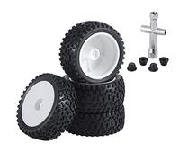 Ujjdwiurgh 4Pcs 85mm Tires Wheel Tyre for 144001 124019 104001 RC Car Upgrade Parts 1/10 1/12 1/14 Scale Off Road,1