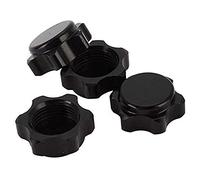 Ujjdwiurgh 4Pcs Aluminum Wheel Hub Cover Anti-Dust Cover 17mm Hex Nut for 1/8 RC Car,Black