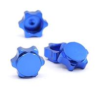 Ujjdwiurgh 4Pcs Aluminum Wheel Hub Cover Anti-Dust Cover 17mm Hex Nut for 1/8 RC Car,Blue